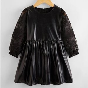 Toddler leather dress